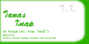 tamas knap business card